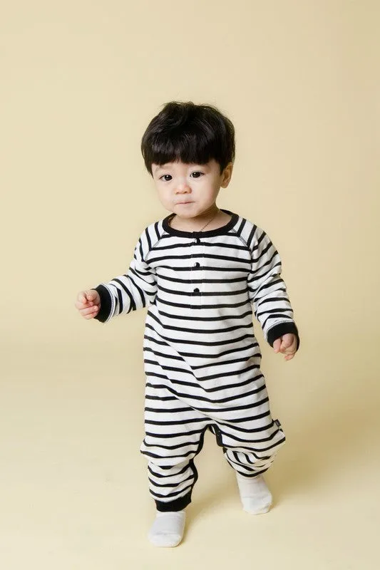 Button Stripe Romper