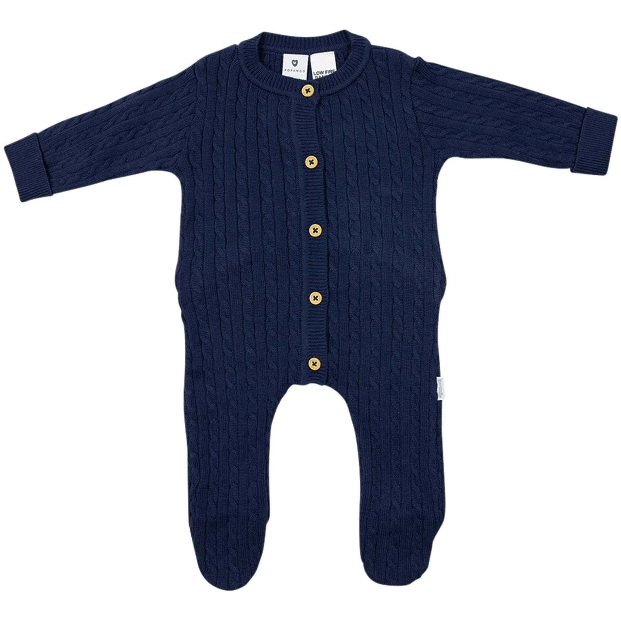 Cable knit romper navy