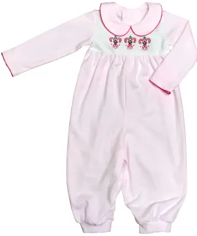 Candy Canes - Pima Cotton Girl's Long Romper