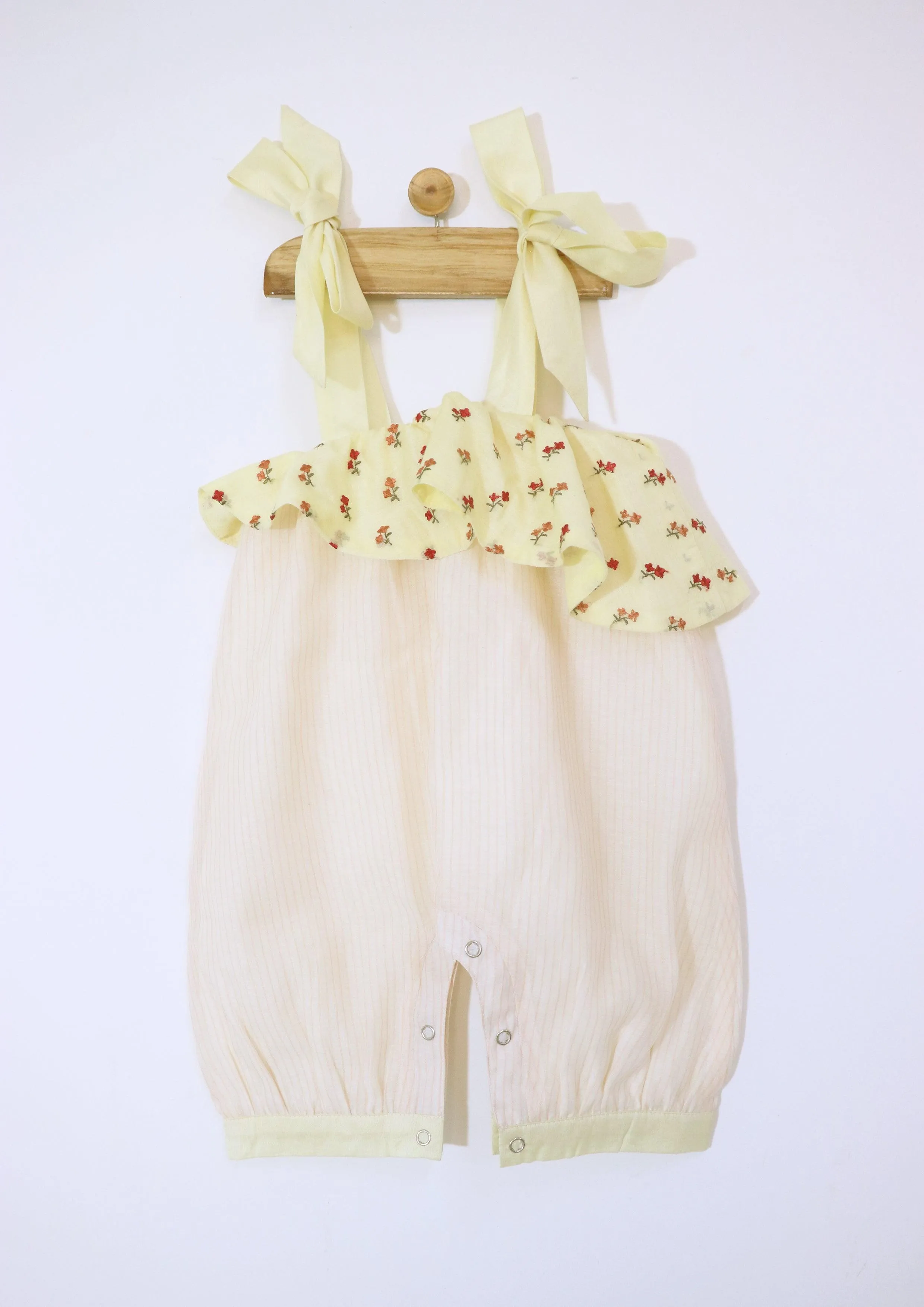 Chanderi Embroidered Infant  Romper