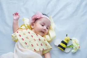 Chanderi Embroidered Infant  Romper