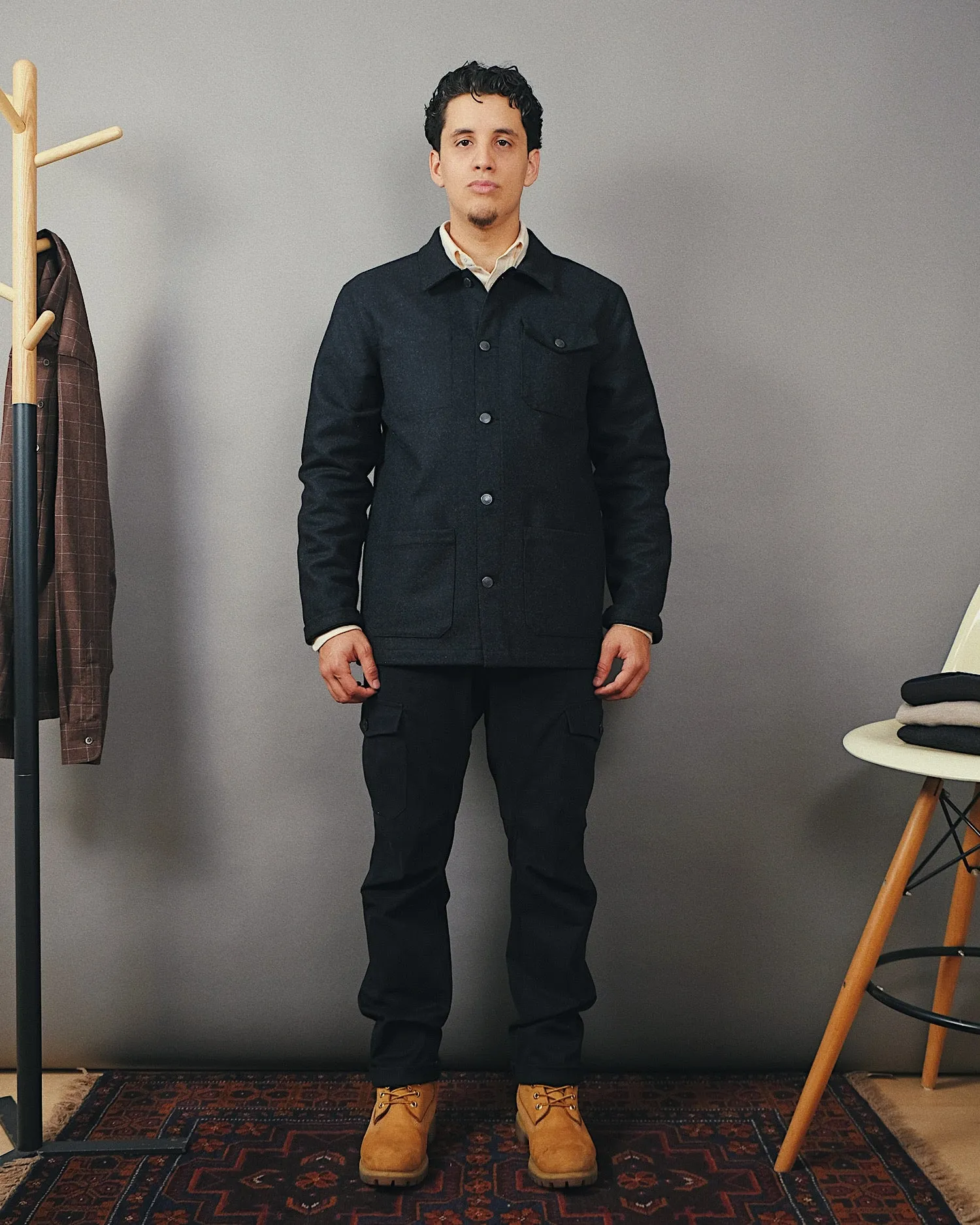 Charcoal Wool Chore Coat