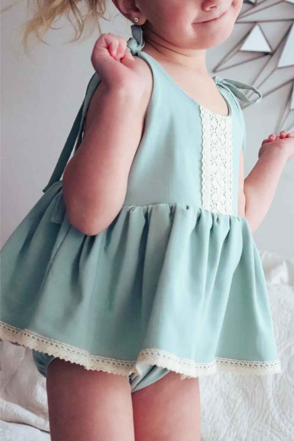 Child Azalea Romper and Dress Digital Sewing Pattern Sizes NB-5T
