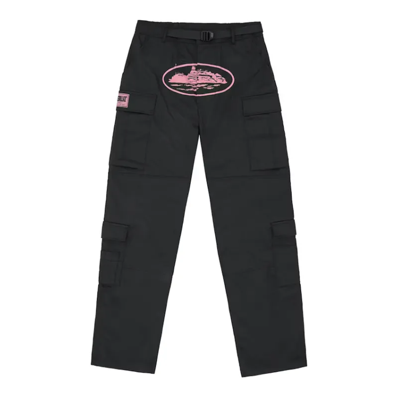Corteiz Guerillaz Cargo Pant Black/Pink