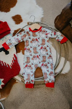 Cowboy Santa Infant Romper (0-6M to 12-24M)