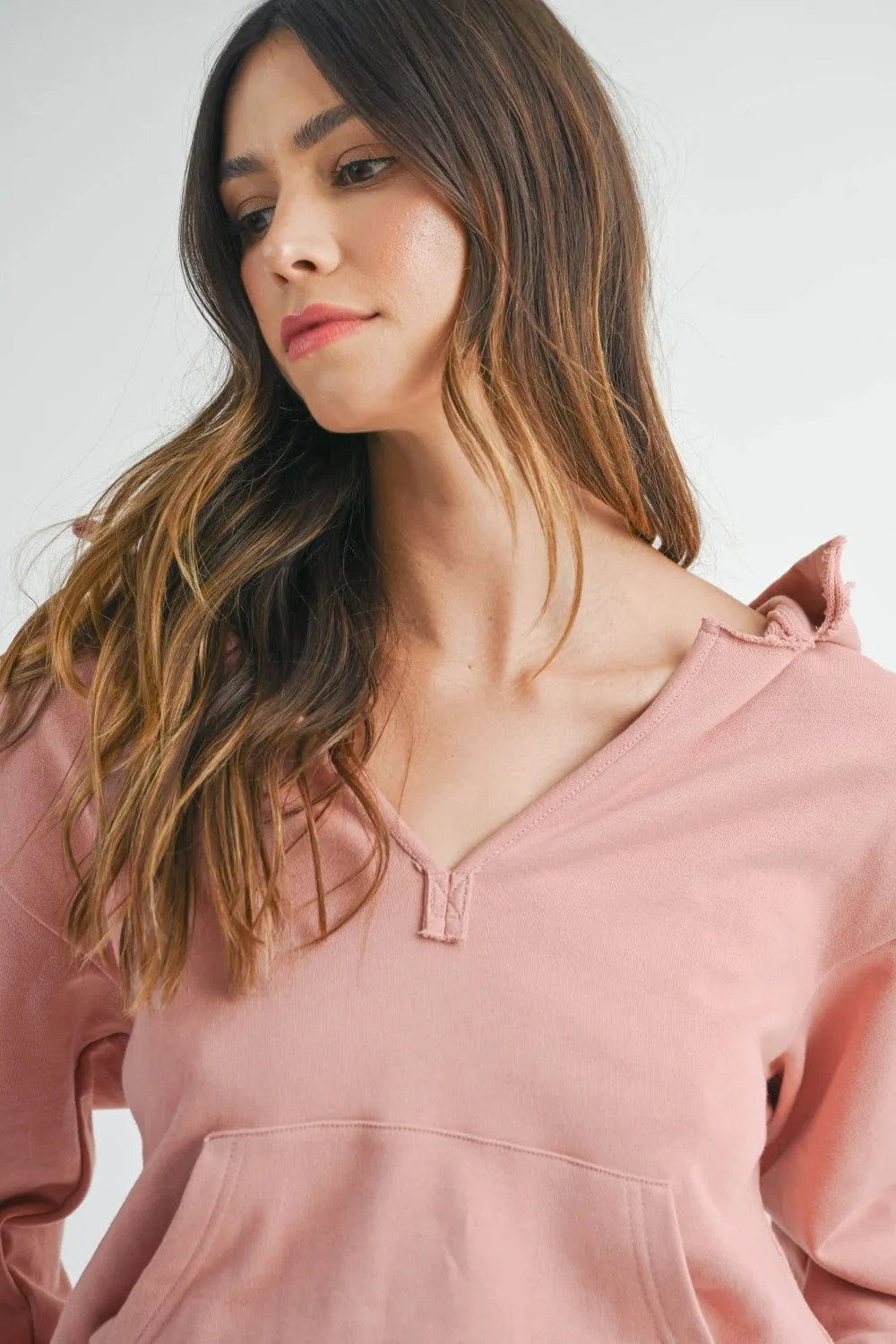Cozy French Terry Hooded Loungewear Romper