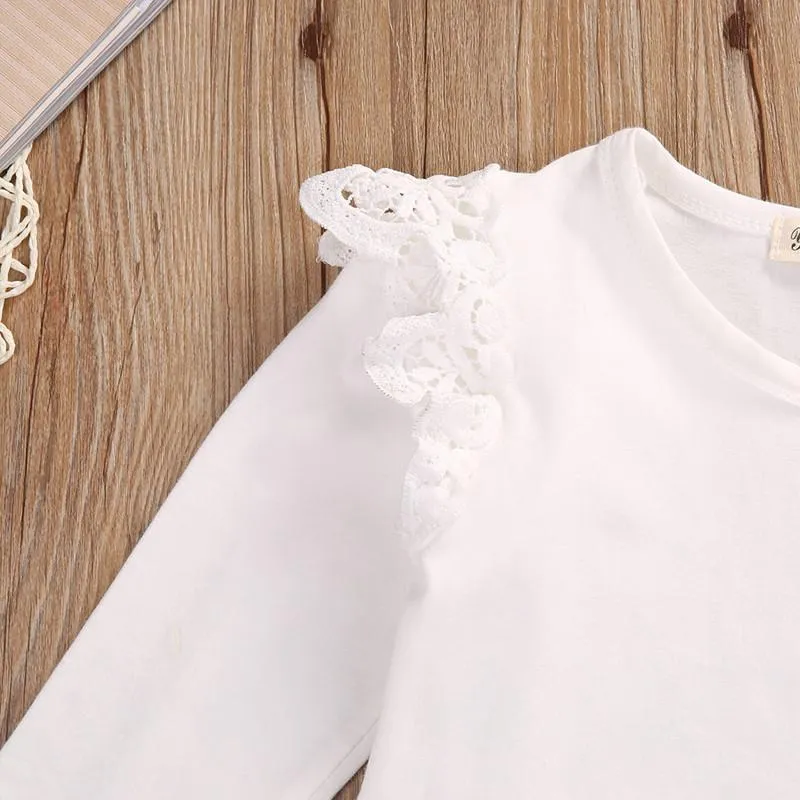 Cute Baby Girl Lace Romper Fly Long Sleeve Cotton Tutu Skirted Jumpsuit Outfit Princess Sunsuit