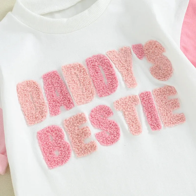 Daddy's Bestie Embroidery Romper