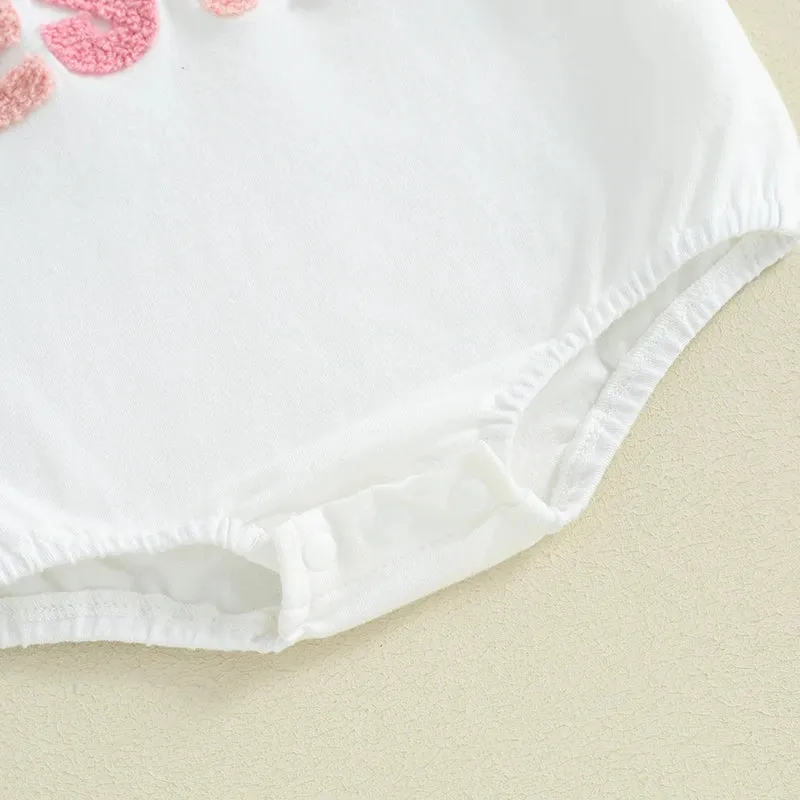 Daddy's Bestie Embroidery Romper