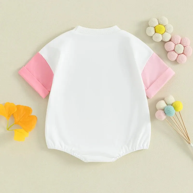 Daddy's Bestie Embroidery Romper