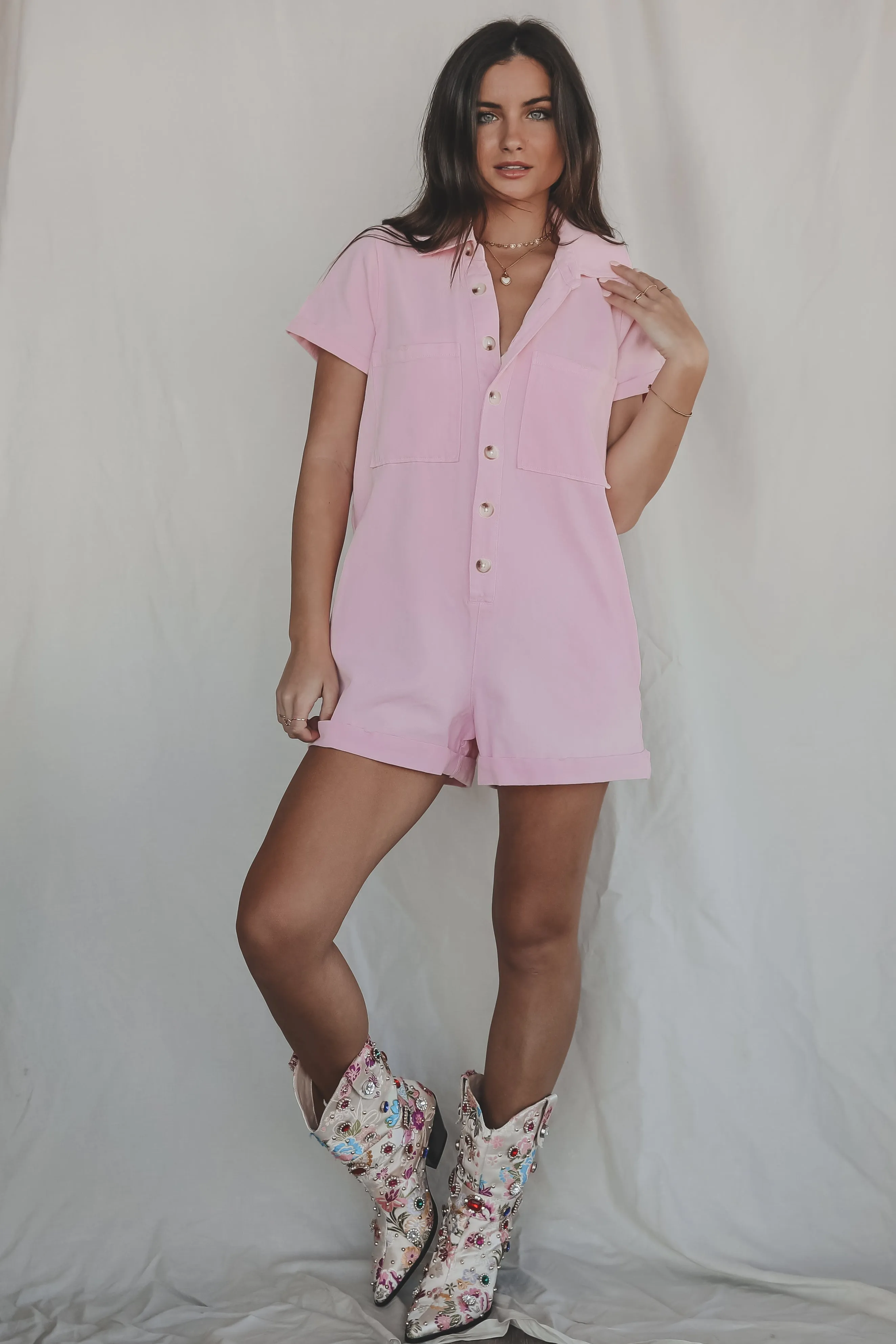 DEAL SHOW ME YOUR MUMU Candy Pink Range Romper