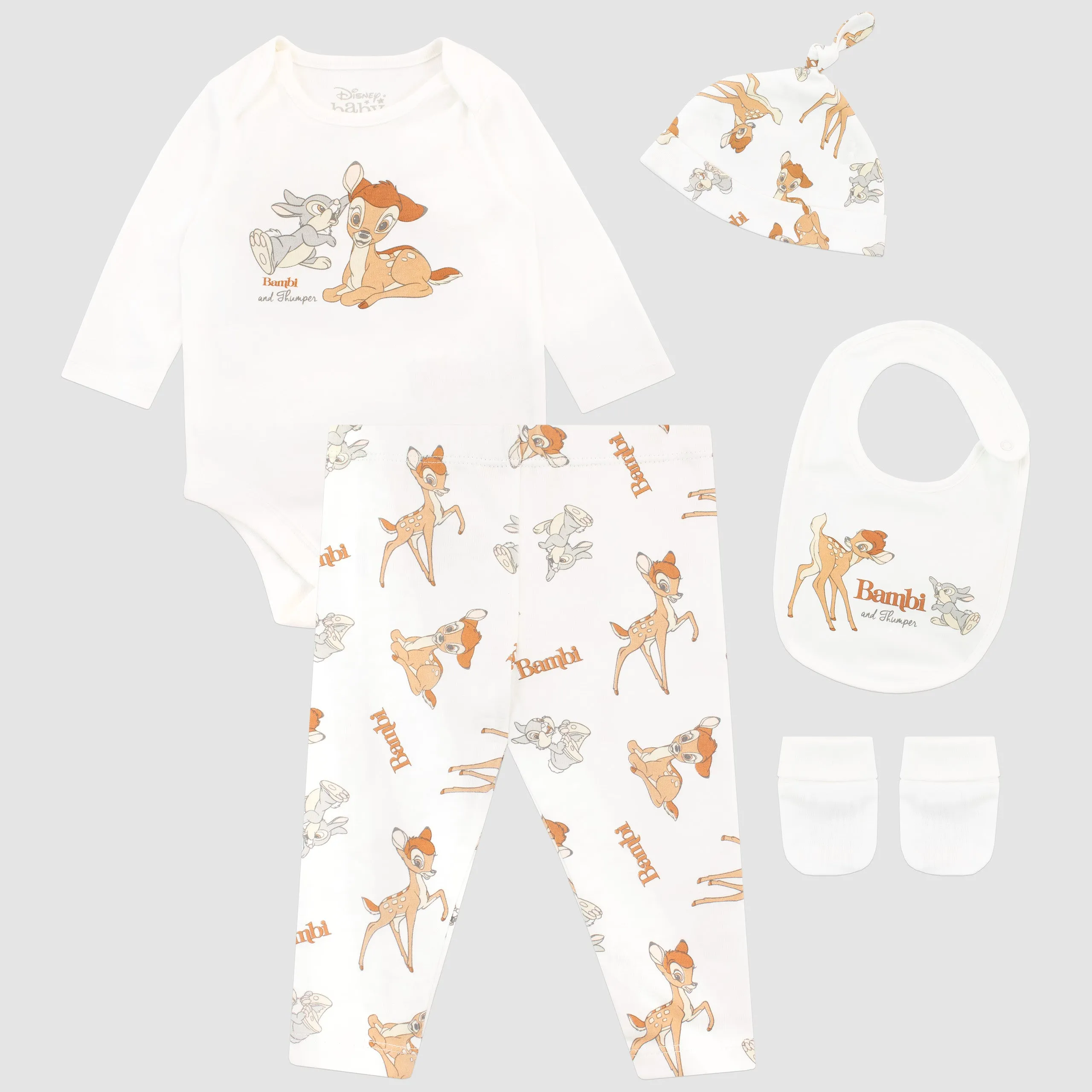 Disney Bambi and Thumper Babywear 5 Piece Set
