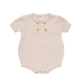 Double Breasted Romper ~ Oatmeal