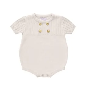 Double Breasted Romper ~ Off White