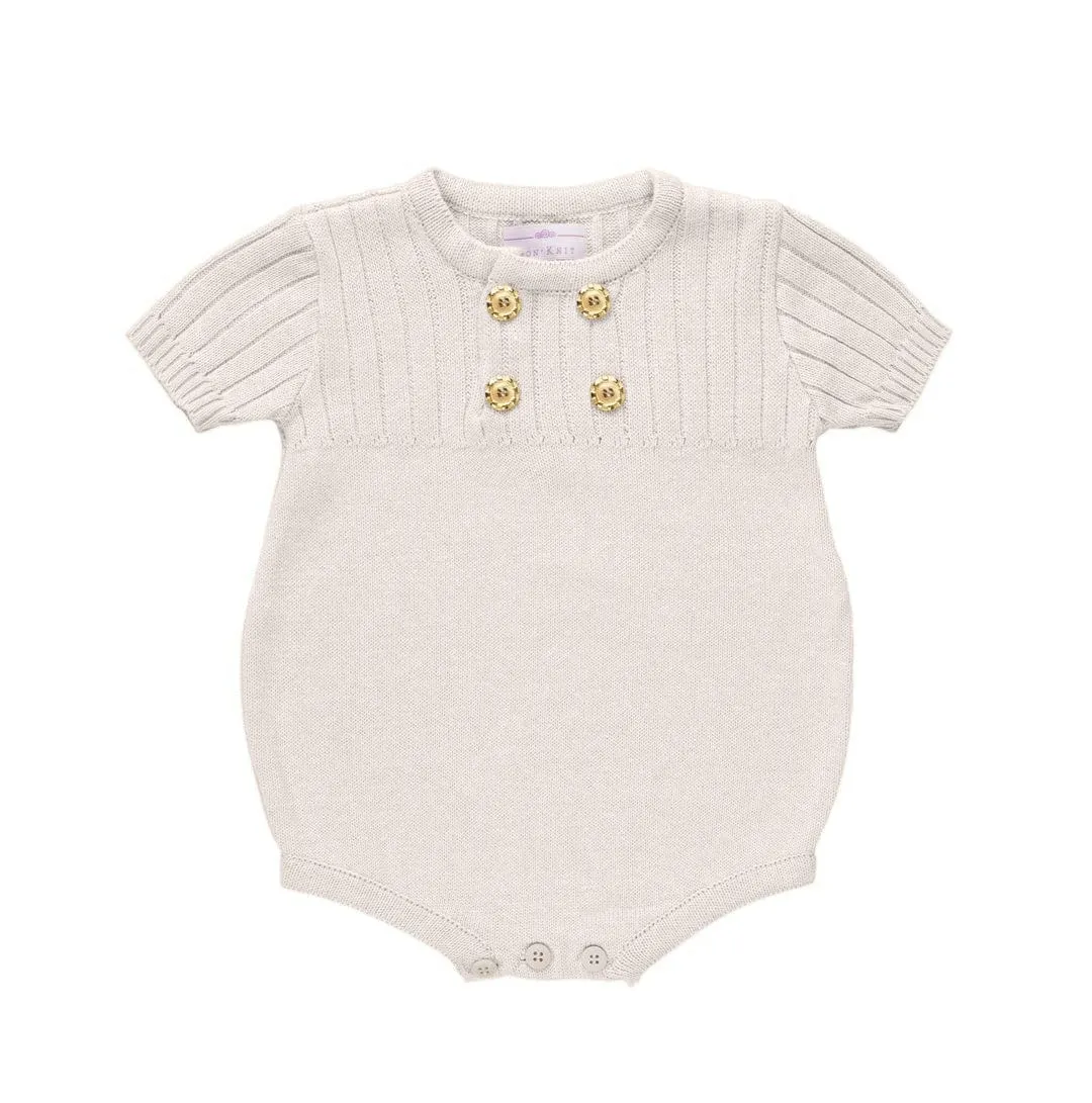 Double Breasted Romper ~ Off White