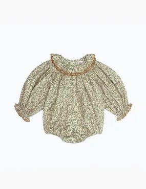 Double Dutch Romper in Oat Busy Wild Floral