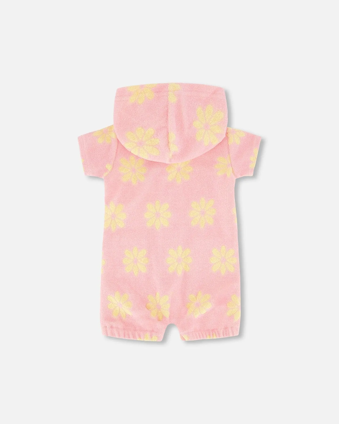 DPD Terry Cloth Daisy Hooded Romper for Baby