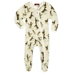 Ducks Zipper Footed Romper