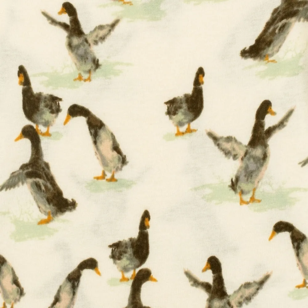 Ducks Zipper Footed Romper