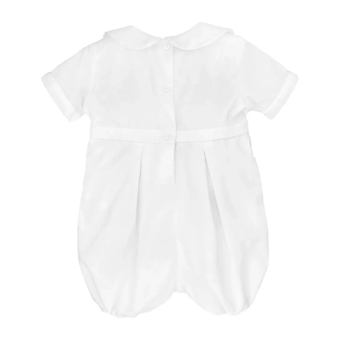 Embroidered Cross Christening Romper