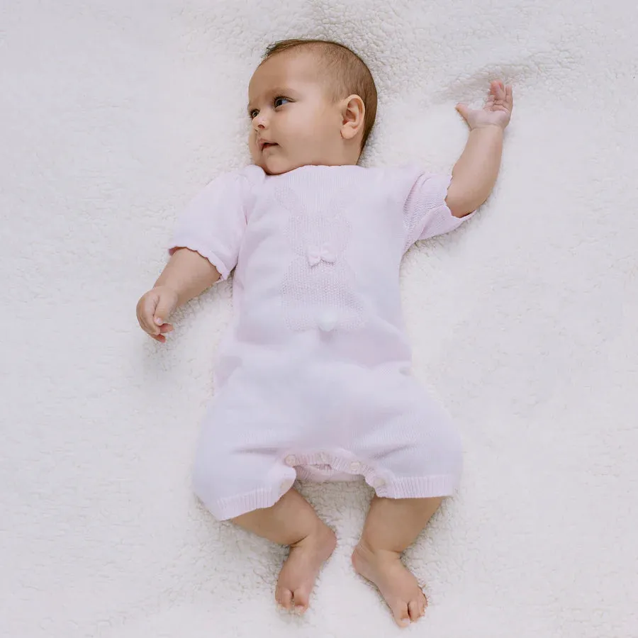Emile et Rose - Light pink knit all in one, bunny design, Frankie