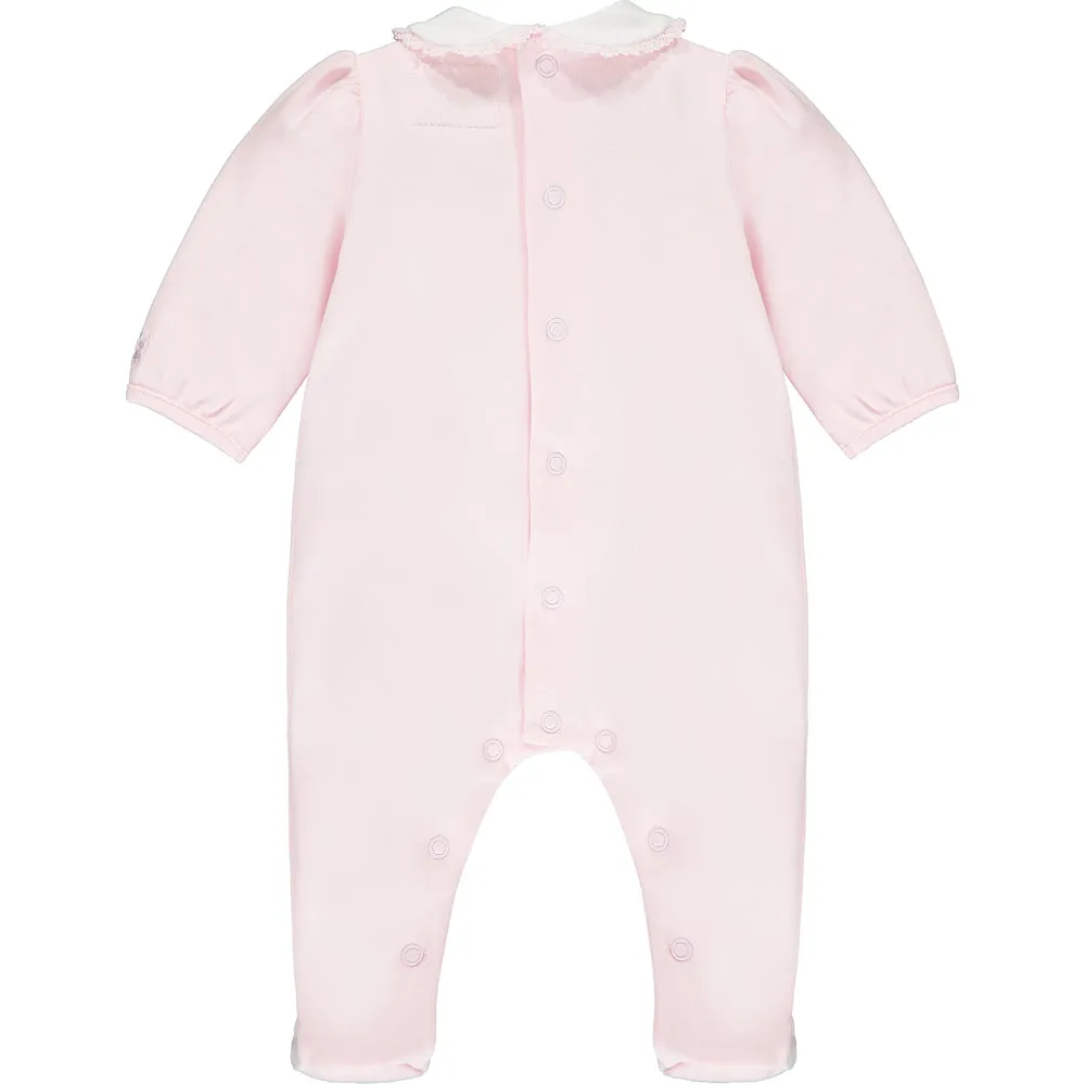 Emile et Rose - Pink romper with pull on hat 1929 Winter