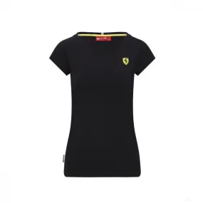 Ferrari Womens T-shirt, Shield, Black, 2020