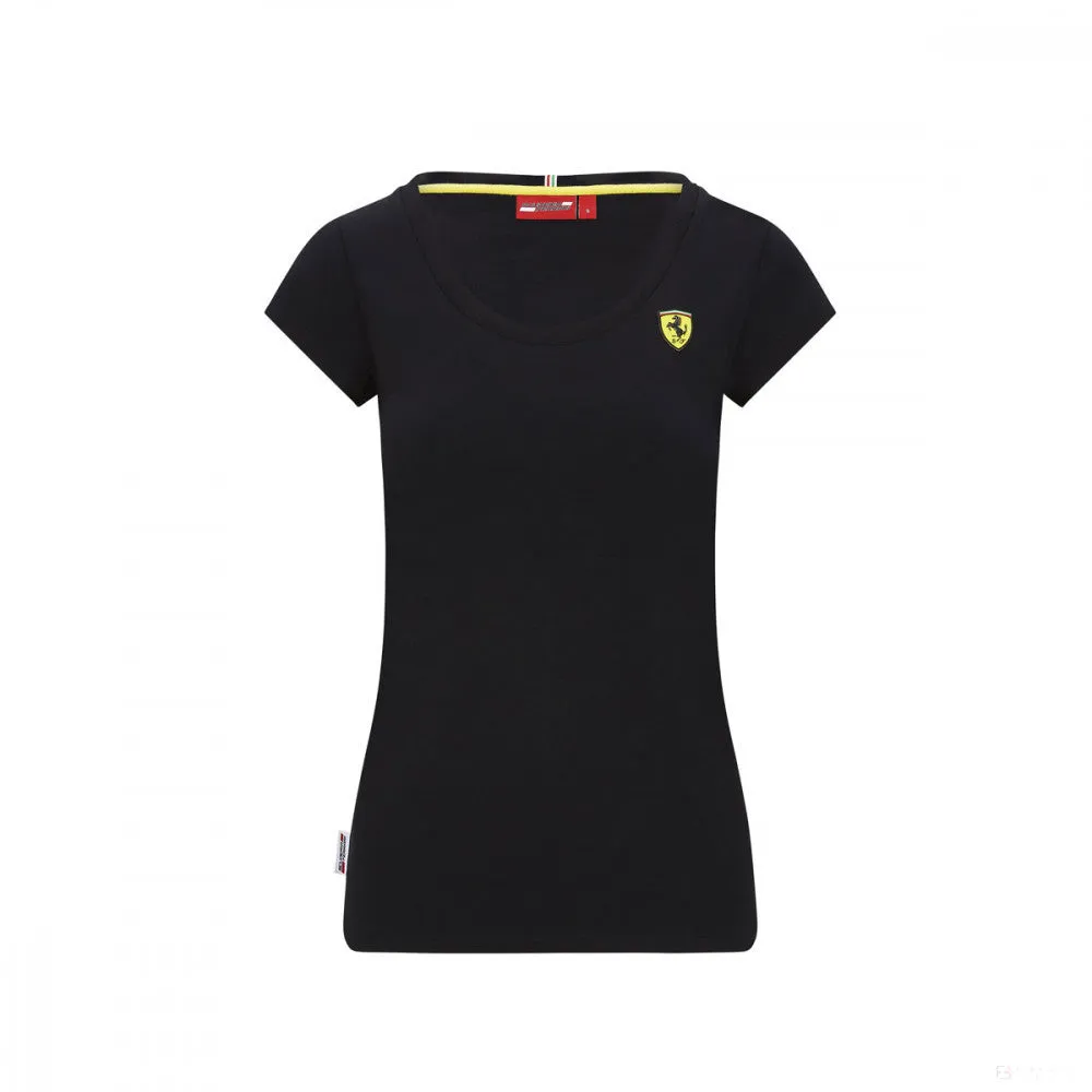 Ferrari Womens T-shirt, Shield, Black, 2020