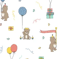 Finn Pima Romper -- Birthday Bear