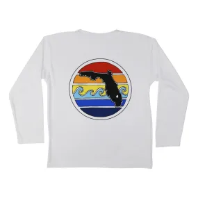 FLORIDA SUNSET TODDLER SOLAR SHIRT - WHITE
