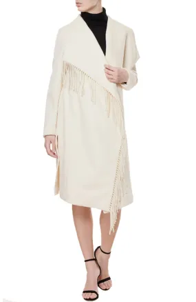 Fringe Wool Coat