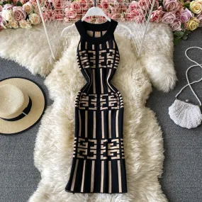 Geometry Knitted Dress