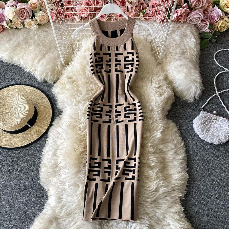 Geometry Knitted Dress
