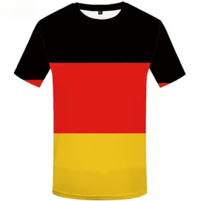 German Flag T shirts Men Colorful T-shirts 3d Punk Shirt Print Harajuku Tshirt Anime Short Sleeve Fashion Men Digital Slim