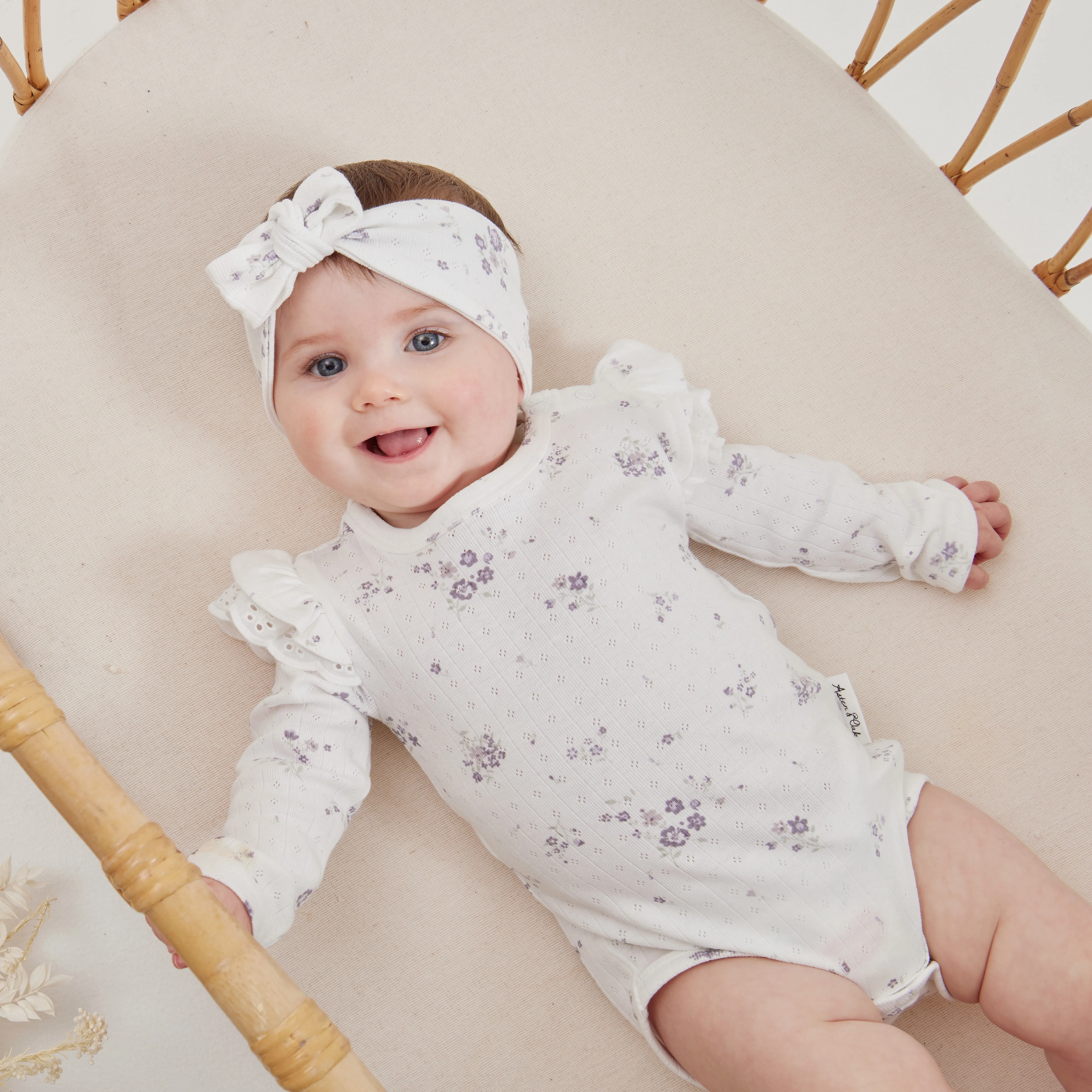 Grace Floral Flutter Bodysuit