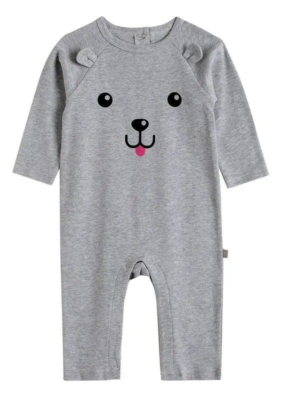 Grey Dog Baby One-piece