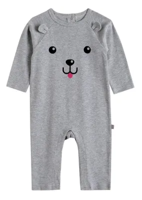 Grey Dog Baby One-piece