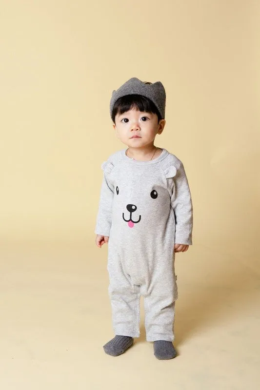 Grey Dog Baby One-piece