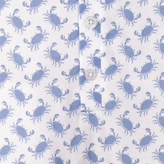 Henley Romper - Crab Crawl 100% Pima Cotton