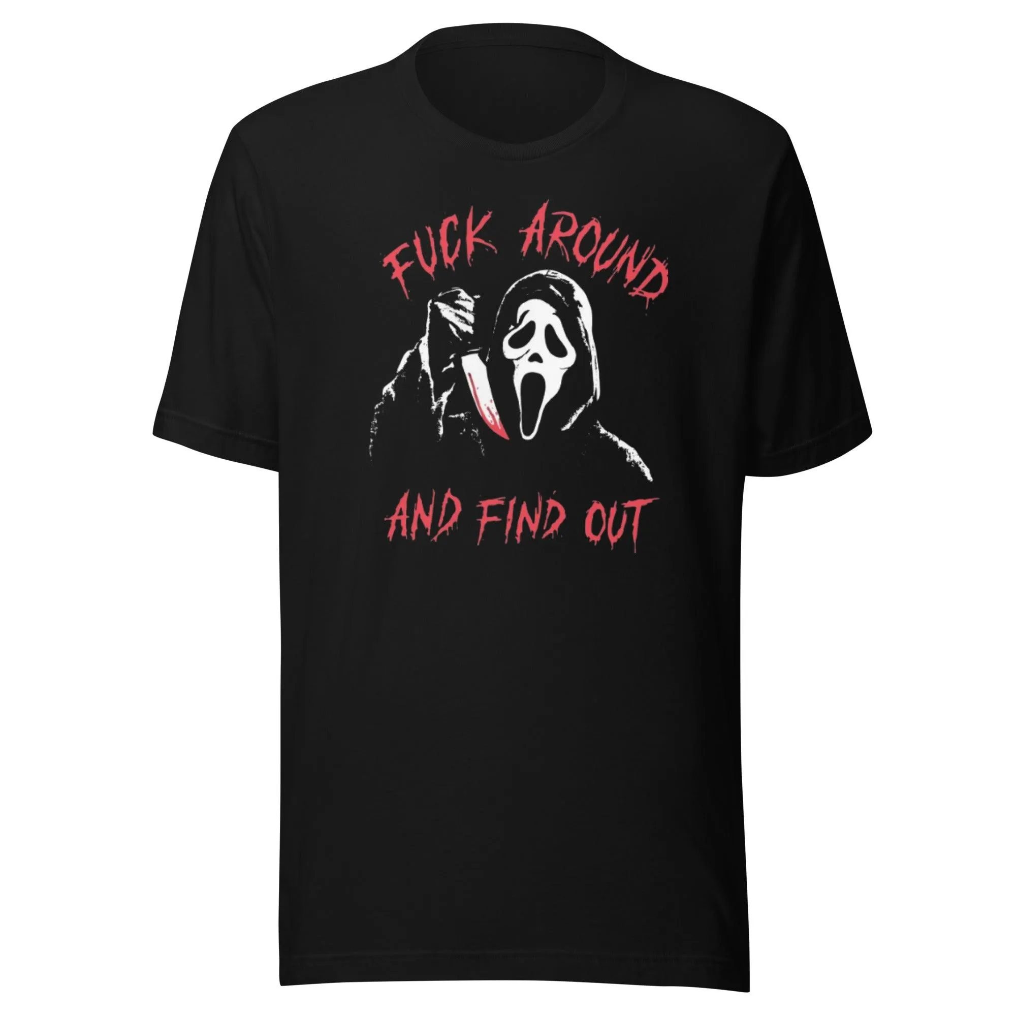 Horror Film T-shirt F Around And Find Out Short Sleeve Crew Neck Unisex Top