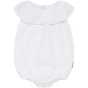 Hust & Claire Baby White Magnolia Romper