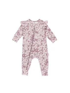 HUXBABY - DAISY FRILL ZIP ROMPER