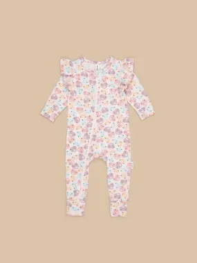 Huxbaby Heart Bear Zip Romper