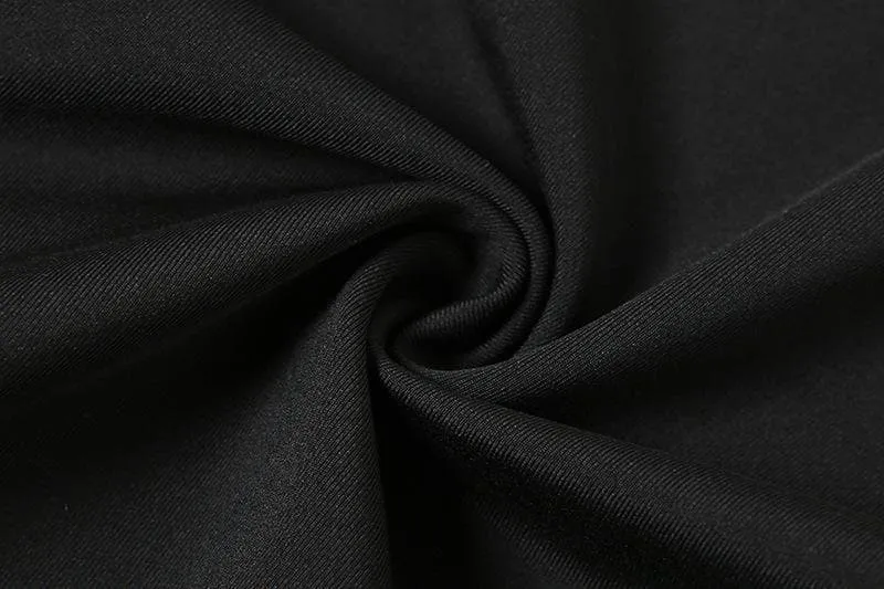 Irregular long sleeve gloves hollow out solid romper