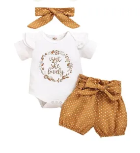ISN'T SHE LOVELY SHORTS SET