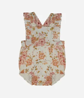 Ivory Rose Printed Baby Sun Suit Romper