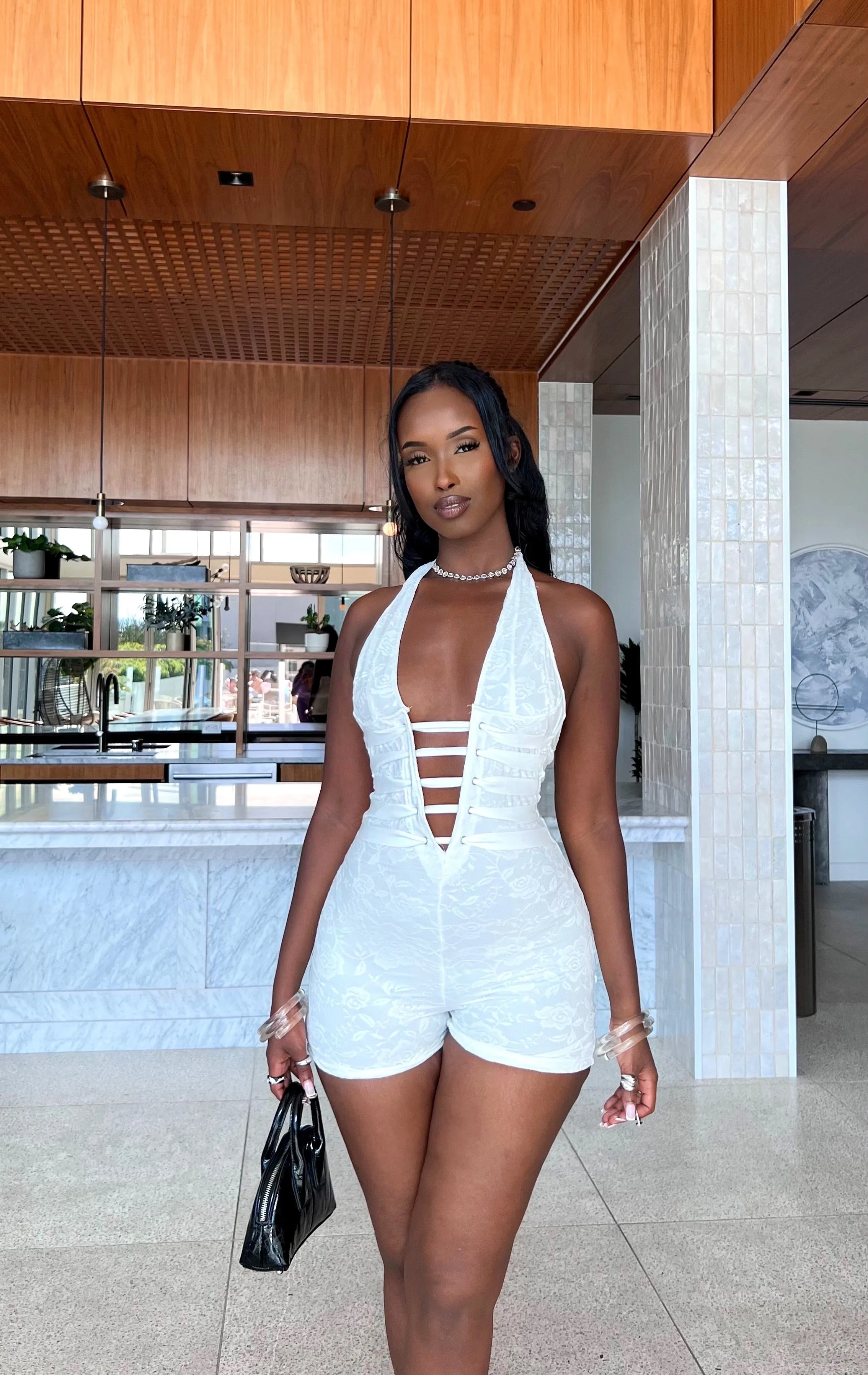 Jayda Romper -White