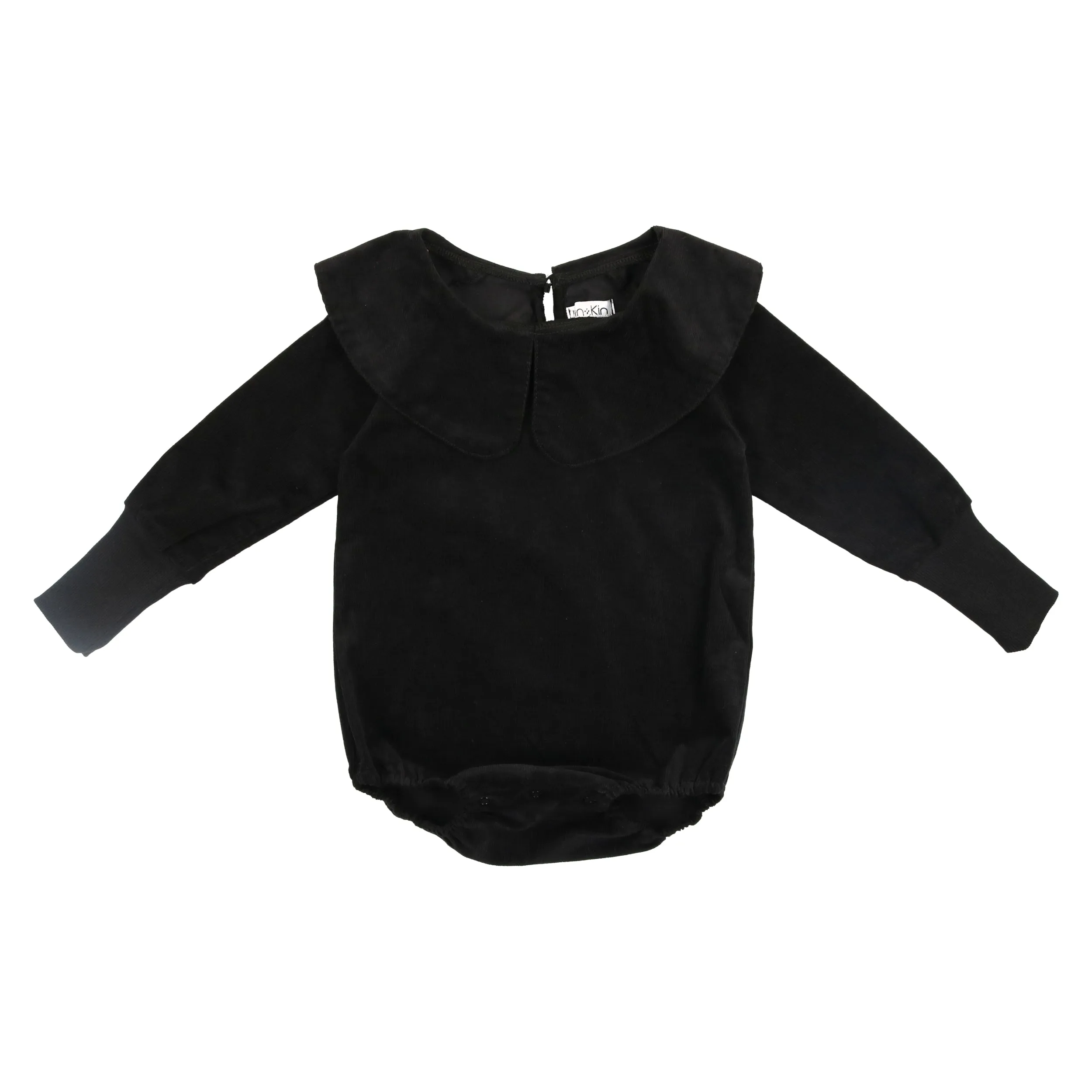 Kin   Kin Black Corduroy Long Sleeved Romper