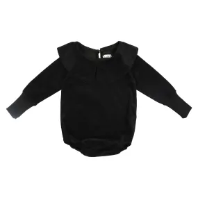 Kin   Kin Black Corduroy Long Sleeved Romper