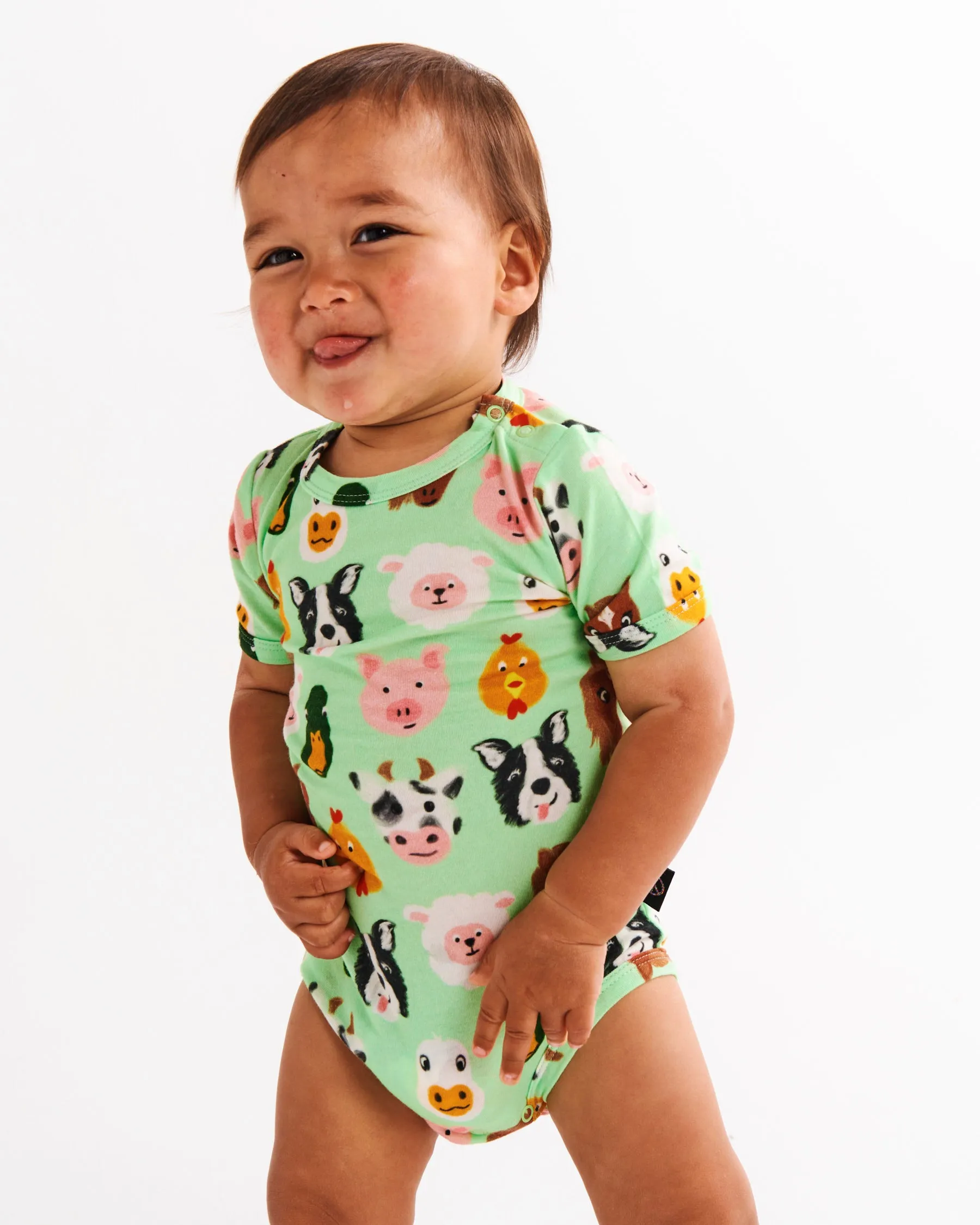 Kip & Co Farm Friends Short Sleeve Romper